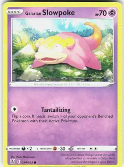 Galarian Slowpoke 054/163 SWSH05: Battle Styles Pokemon - Image 1