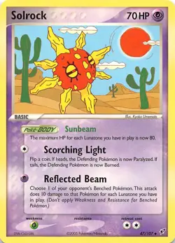 Solrock 47/107 Deoxys Pokemon - Image 1