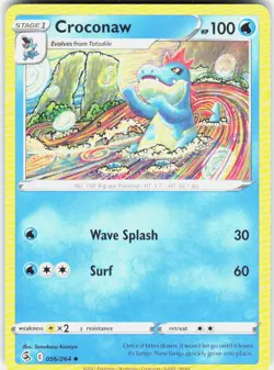 Croconaw 056/264 SWSH08: Fusion Strike Pokemon - Image 1