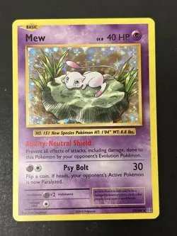 Pokemon Mew TCG Card 53/108 Holo Rare, XY Evolutions Ungraded - Image 1