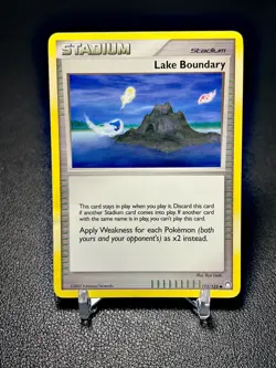 Pokemon TCG Mysterious Treasures Lake Boundary Stadium 112/123 - MP - Image 1