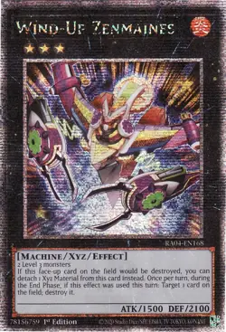 * WIND-UP ZENMAINES * 1ST EDITION QUARTER CENTURY SECRET RARE RA04-EN168 YUGIOH! - Image 1