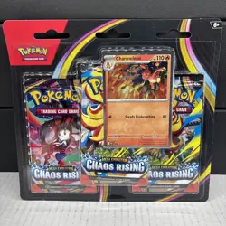 Pokemon TCG Mega Evolution Chaos Rising 3 Pack Blister Charmeleon Sealed New - Image 1