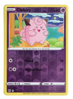 Clefairy 053/172 Common Brilliant Stars Pokemon Reverse Holo Near Mint - Image 1