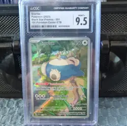 Pokemon Snorlax Scarlet & Violet Promo Holo 051 CGC 9.5 Pokemon Center Stamp ETB - Image 1