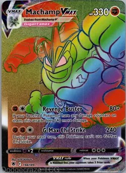 Machamp VMAX 194/189 Rare Rainbow Astral Radiance Pokemon NM - Image 1