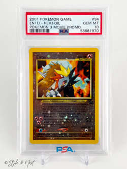 2001 POKEMON GAME MOVIE #34 ENTEI REVERSE FOIL POKEMON 3 MOVIE PROMO PSA 10 - Image 1