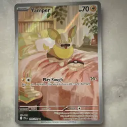 Pokemon TCG Yamper Illustration Rare Full Art Holo Me02 Phantasmal Flames 099/0… - Image 1