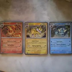 Pokemon TCG SVP BLACK STAR Promo Holo Lot 3x Flareon, Jolteon, Vaporeon NM - Image 1