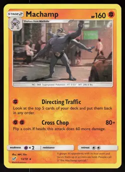 Machamp 13/18 Rare Detective Pikachu Pokemon Holo Lightly Played - Image 1
