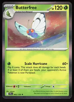 Butterfree 003/159 Rare Journey Together Pokemon Holo Near Mint - Image 1