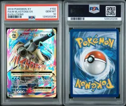 2016 Pokemon XY Evolutions Full Art FA Mega M Blastoise EX #102 102/108 PSA 10 - Image 3