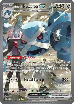 Pokemon STEVEN'S METAGROSS EX 289/217 SPECIAL ILLUSTRATION RARE - Image 1