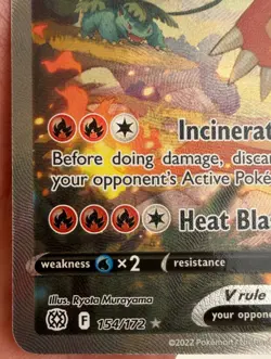 Charizard V 154/172 Alt Art Brilliant Stars Alternate Full Art SWSH09 Pokemon NM - Image 3