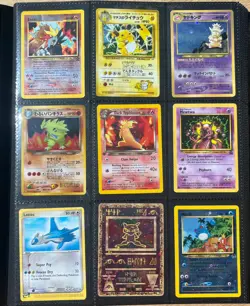 Pokemon WOTC Childhood Binder lot heavy Played Damaged Vintage Neo Base Rocket - Image 1