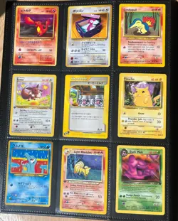 Pokemon WOTC Childhood Binder lot heavy Played Damaged Vintage Neo Base Rocket - Image 4
