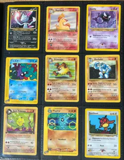 Pokemon WOTC Childhood Binder lot heavy Played Damaged Vintage Neo Base Rocket - Image 5