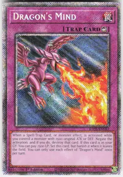 Dragon's Mind Platnium Secret Rare RA05-EN082 Yugioh - Image 1