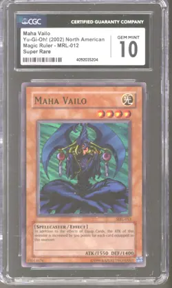 Yu-Gi-Oh Magic Ruler Maha Valio MRL-012 CGC 10 GEM MINT POP 2 YuGiOh - Image 1