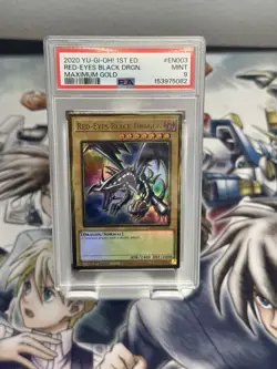 Konami Yu-Gi-Oh! Red-Eyes Black Dragon Premium Gold Holo MAGO-EN003 PSA 9 - Image 1