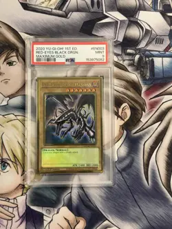 Konami Yu-Gi-Oh! Red-Eyes Black Dragon Premium Gold Holo MAGO-EN003 PSA 9 - Image 4