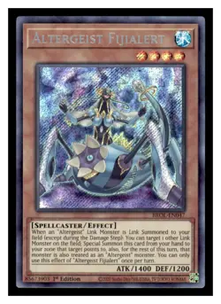 Yugioh Altergeist Fijialert BROL-EN047 Secret Rare Brothers of Legend LP - Image 1