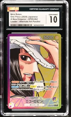 CGC 10 GEM MINT Japanese One Piece 2024 Nico Robin OP09-062 Emperors(ALT ART) - Image 1