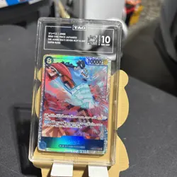 JINBE Graded TAG 10 2025 ONE PIECE JPN AZURE SEA'S SEVEN #OP14-049 SUPER RARE - Image 1