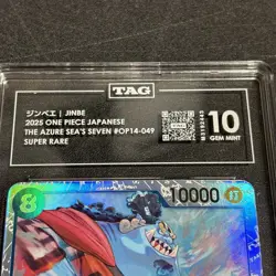 JINBE Graded TAG 10 2025 ONE PIECE JPN AZURE SEA'S SEVEN #OP14-049 SUPER RARE - Image 3