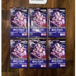 LOT OF 6 One Piece The Azure Sea's Seven OP-14 EB-04 Booster Pack SEALED - Image 1