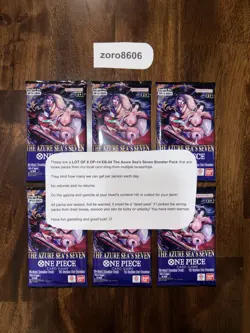 LOT OF 6 One Piece The Azure Sea's Seven OP-14 EB-04 Booster Pack SEALED - Image 3