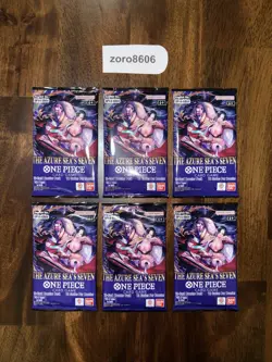 LOT OF 6 One Piece The Azure Sea's Seven OP-14 EB-04 Booster Pack SEALED - Image 4