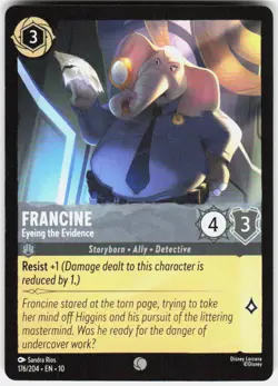 Francine Eyeing the Evidence 176/204 Whispers in the Well Disney Lorcana - Image 1