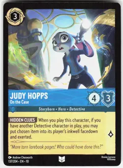 Judy Hopps On the Case 137/204 Whispers in the Well Disney Lorcana - Image 1