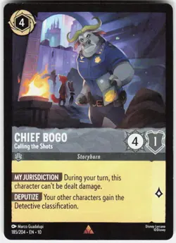 Chief Bogo Calling the Shots 185/204 Whispers in the Well Disney Lorcana - Image 1