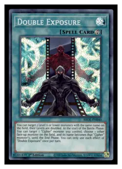 Yugioh Double Exposure BROL-EN040 Secret Rare Brothers of Legend LP - Image 1