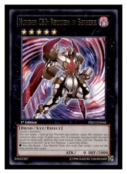 Yugioh Number C80: Requiem in Berserk PRIO-EN046 Rare Primal Origin LP - Image 1