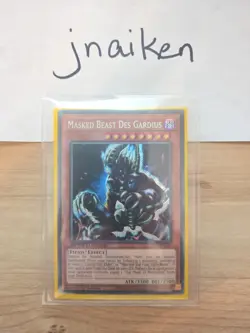 YuGiOh Masked Beast Des Gardius SBCB-EN107 1st Edition Secret Rare - Image 1