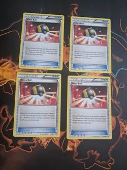 4x Ultra Ball 93/108 XY Roaring Skies Trainer Pokemon Cards PLAYSET - Image 1