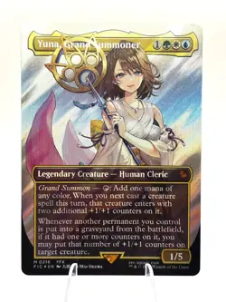Yuna Grand Summoner Borderless Surge Foil - Final Fantasy 216 - PSA 10 potential - Image 1
