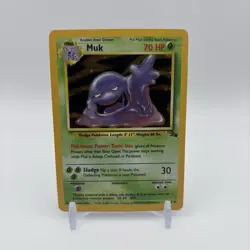 Pokemon TCG WOTC Fossil Muk 13/62 Holo Rare Unlimited Mp Vintage Card - Image 2