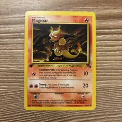 Pokemon TCG Magmar Base Fossil Set, 1st Edition Uncommon Card 39/62 - Image 1