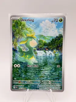 Pokemon Deerling 091/086 SV: White Flare Illustration Rare Holo Basic 70 HP - Image 1