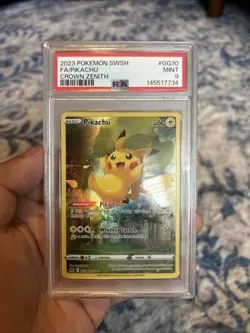 2023 POKEMON SWORD & SHIELD CROWN ZENITH #GG30 FULL ART PIKACHU PSA 9 - Image 2