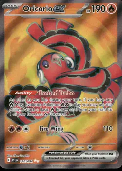 Oricorio ex 110/094 Ultra Rare Phantasmal Flames Pokemon Near Mint - Image 1