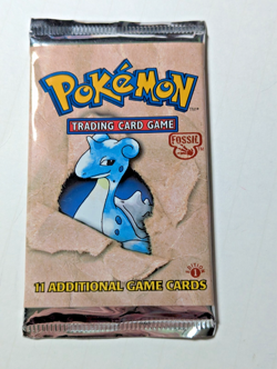 Pokemon Fossil 1st Editon Sealed Booster Pack Lapras Art WOC 6071 - Image 1