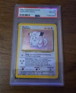 Pokemon Clefairy Holo Rare Base Set #5 PSA 8 - Image 1