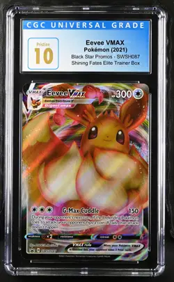 2021 Pokemon Black Star Promos Eevee VMAX CGC 10 #SWSH087 - Image 1