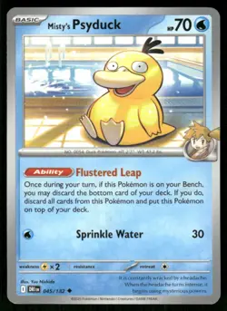 2025 Scarlet & Violet Series - Destined Rivals Misty's Psyduck Uncommon #45 - Image 1