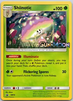 Shiinotic SM10 (Prerelease) Promo Sun & Moon Promos Near Mint - Image 1